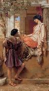 John William Godward The Old, Old Story oil painting